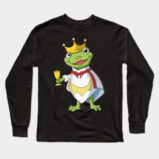 King Frog with golden cup Long Sleeve T-Shirt